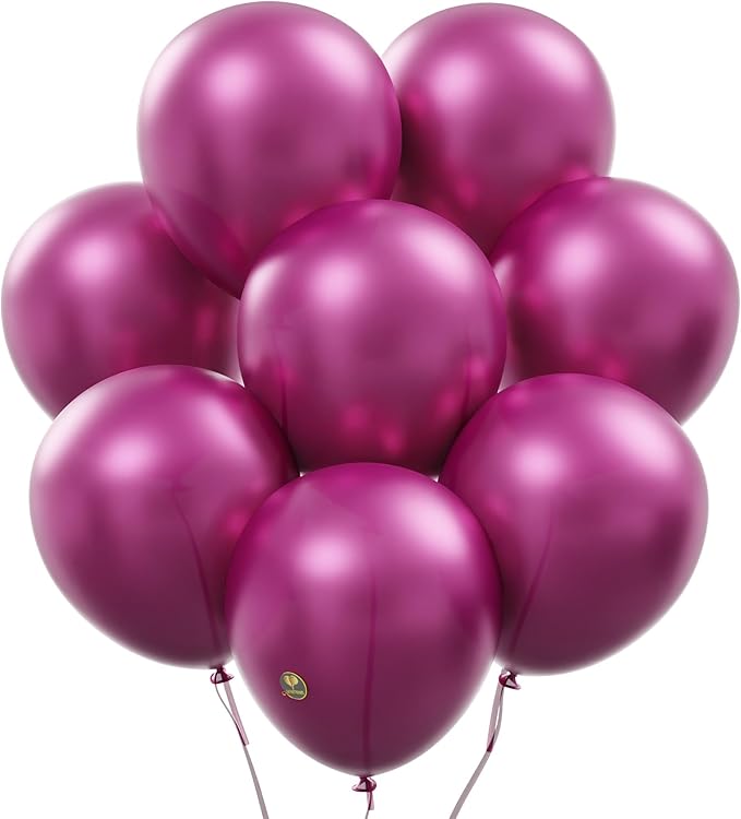 AFTERLOON® Biodegradable Balloons 100 pcs Pearlized Fuchsia 10 Inch, by AFTERLOON%C2%AE