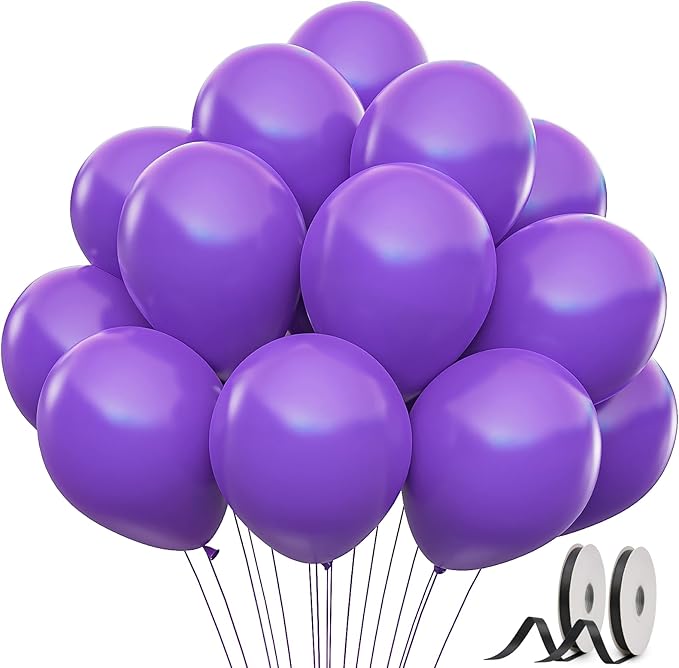 Purple Halloween Balloons, Latex Party Balloons by GYIPFIPA