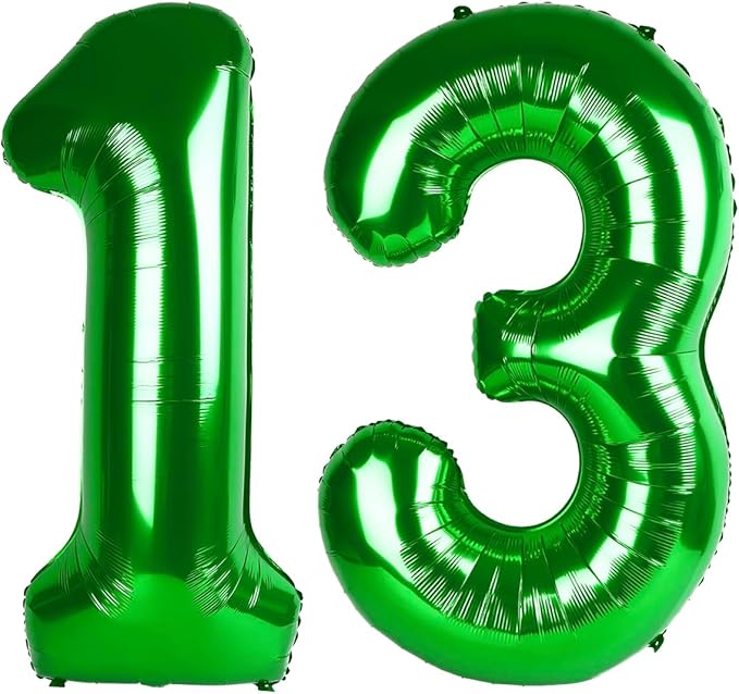 Green 13 31 Number Balloon 40 Inch，Large 13 31 Green Birthday Party Decorations by Upgesy