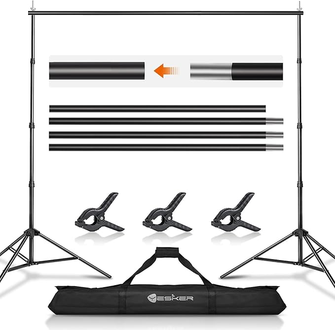 Yesker 8.5X10ft Background Stand Backdrop Support System Kit Photo Video Studio by YESKER