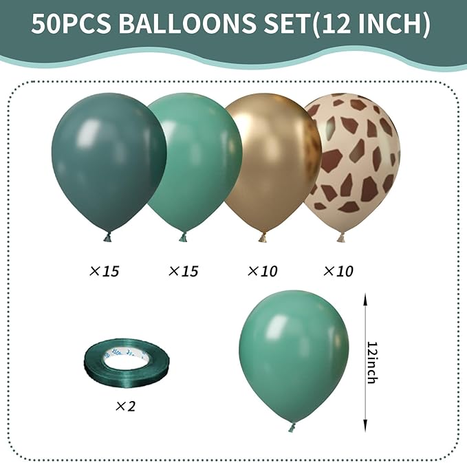 Green Giraffe Balloons - Image 2