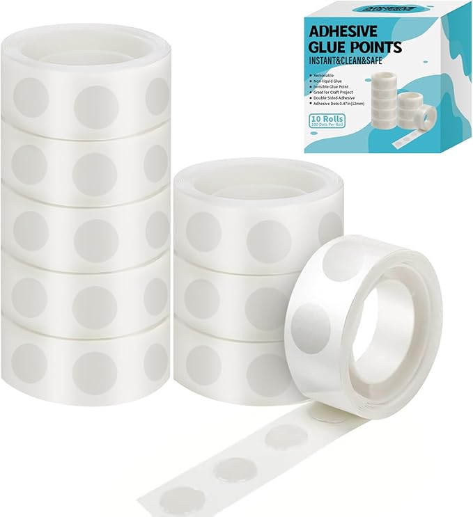 1000pcs Glue Point Clear Balloon Glue Removable Adhesive Dots Double Sided Dots by gegemaoyi