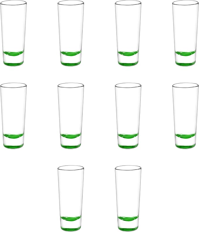 DISCOUNT PROMOS Cordial Shooter Shot Glasses 2 oz. Set of 10, Bulk Pack by DISCOUNTPROMOS