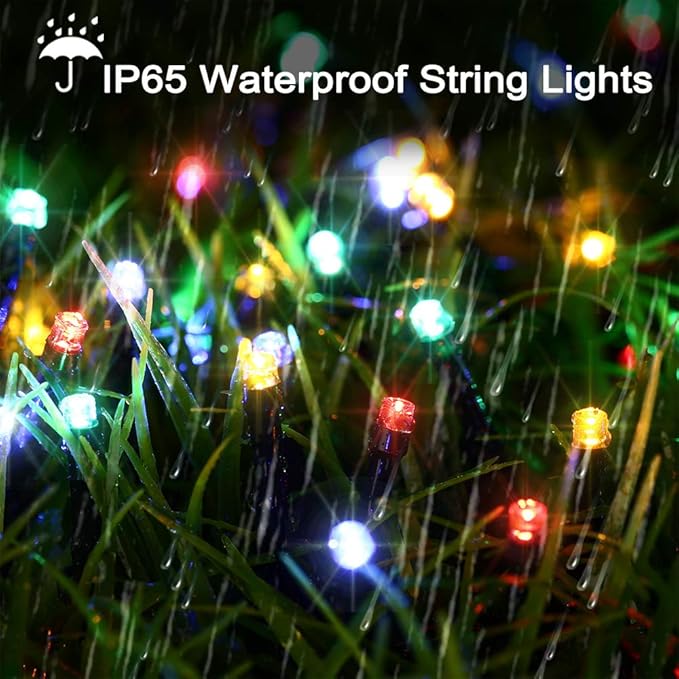 Toodour Solar Christmas Lights, 72ft 200 LED 8 Modes Outdoor Christmas String - Image 5