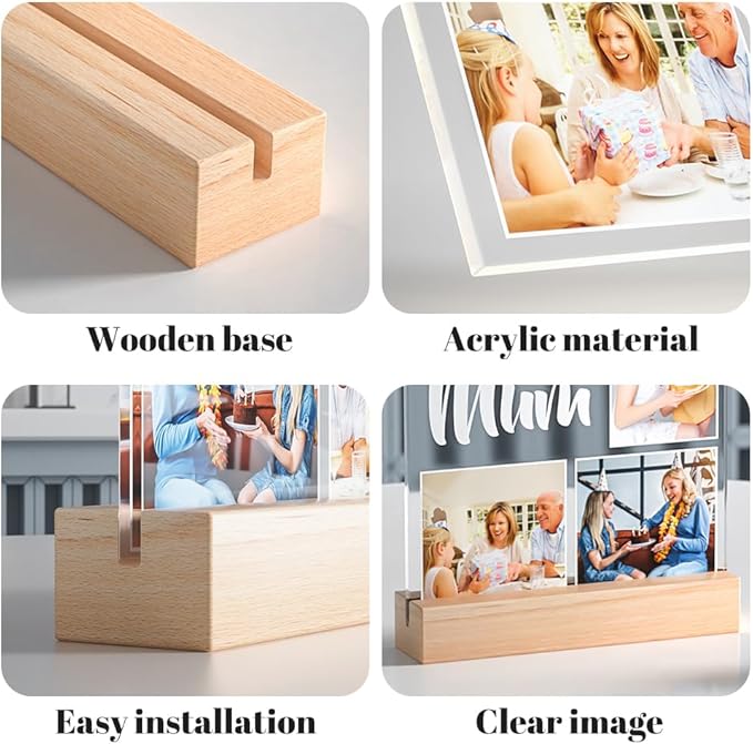 Custom Picture Frames with Photos, Customized Photo Frame with Night Light - Image 7
