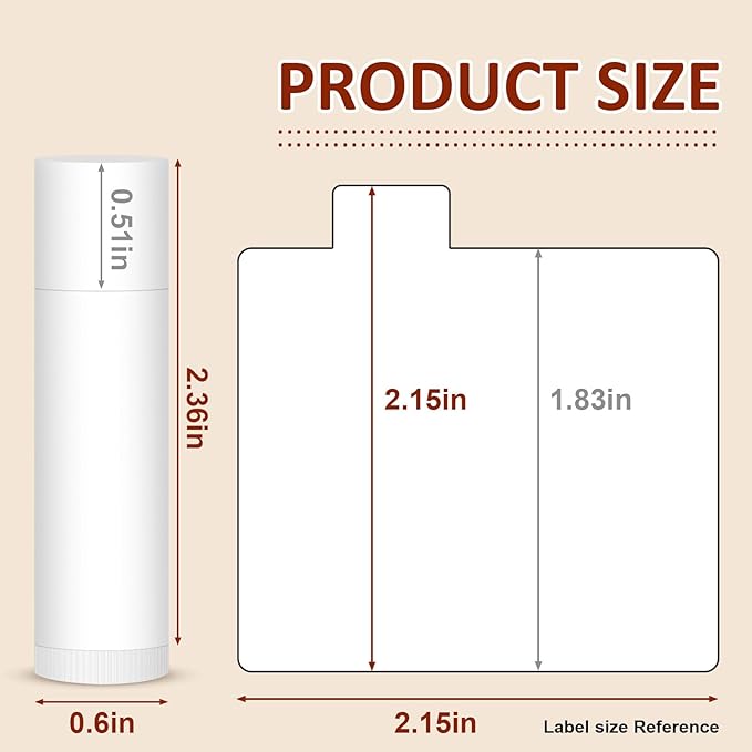 60 Pack Lip Balm Unlabeled, Natural Lip Balm Bulk Blank Tube, Personalized Lip - Image 5