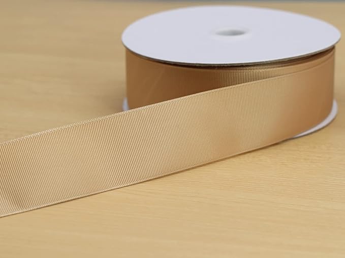 Jesep One Roll 50 Yards Khaki Soild Grosgrain Ribbon 1-1/2 inch Boutique Gift - Image 3