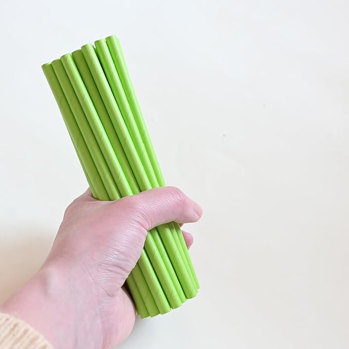 5.75 Inch Biodegradable Green Straws - Image 4