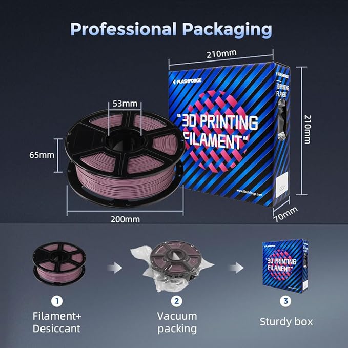 FLASHFORGE Carbon Fiber PETG Filament 1.75mm, Carbon Fiber PETG 3D Printer - Image 6