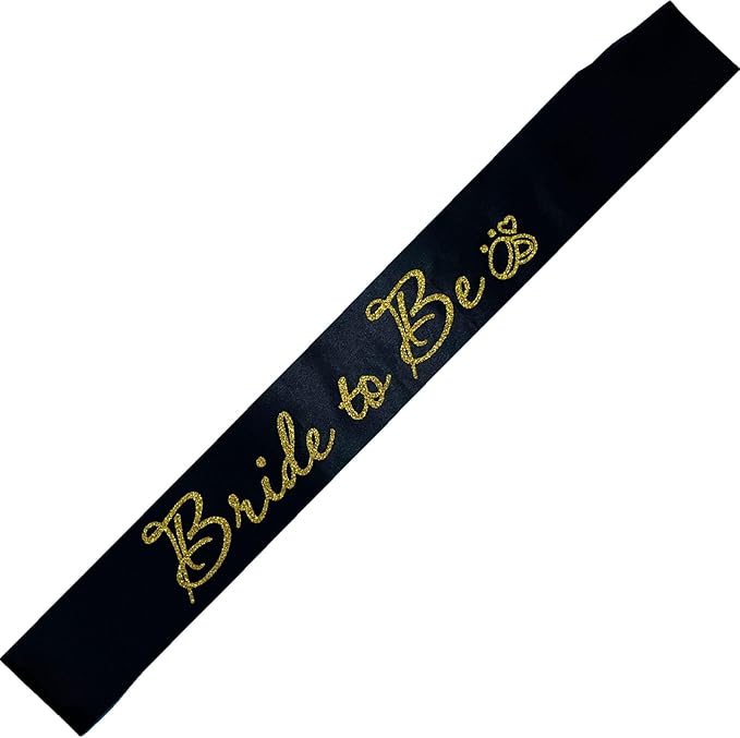 Black Bride to Be Sash for Bridal Shower Bachelorette Party Wedding Hen Party - Image 5
