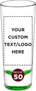 Custom Cordial Shooter Shot Glasses 2 oz. Set of 50, Personalized Bulk Pack by DISCOUNTPROMOS