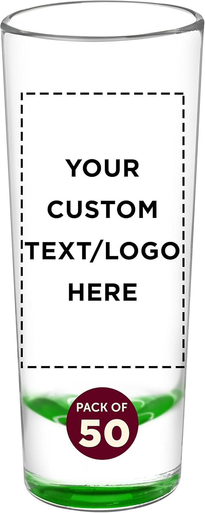 Custom Cordial Shooter Shot Glasses 2 oz. Set of 50, Personalized Bulk Pack by DISCOUNTPROMOS