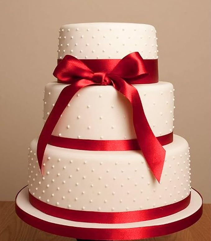 1-1/2" x 50 Yards Red Satin Ribbon Single Faced Fabric Ribbons - Image 8