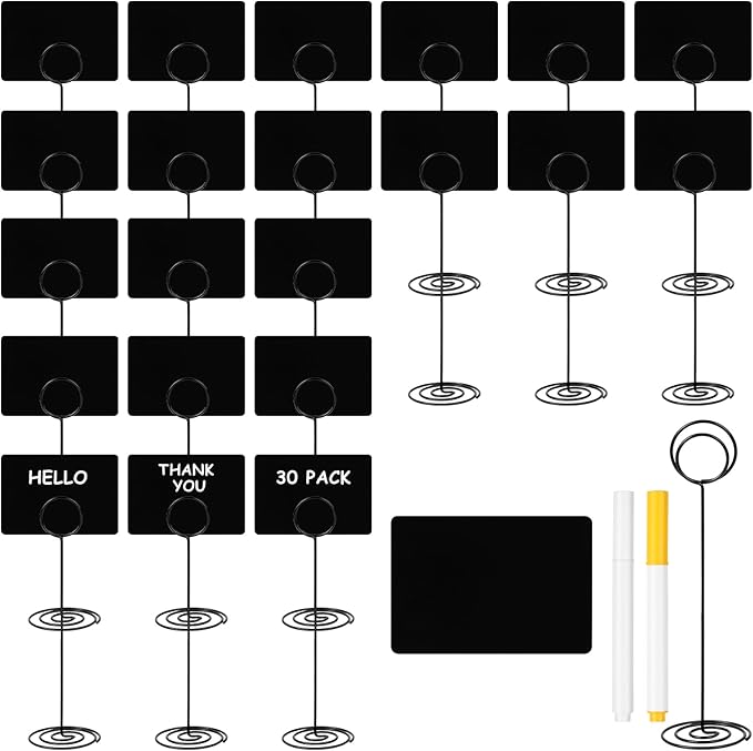 30 Pack Mini Chalkboard Signs 4"x3" Small Chalkboard Label - Image 8