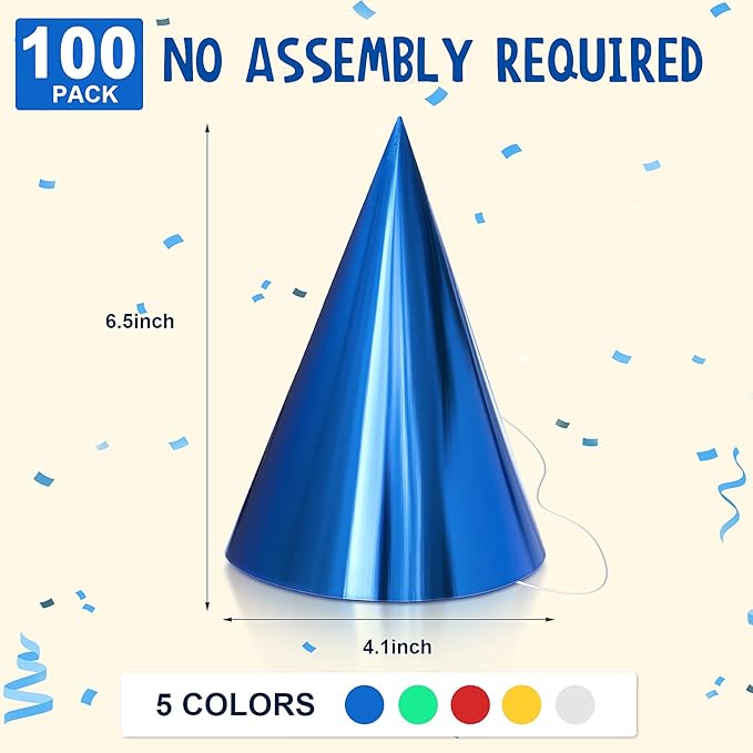 Sumind Colorful Birthday Party Hats Cone Hats - Image 2