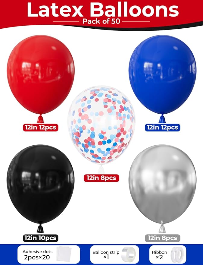 Black Red and Blue Balloons - Image 4