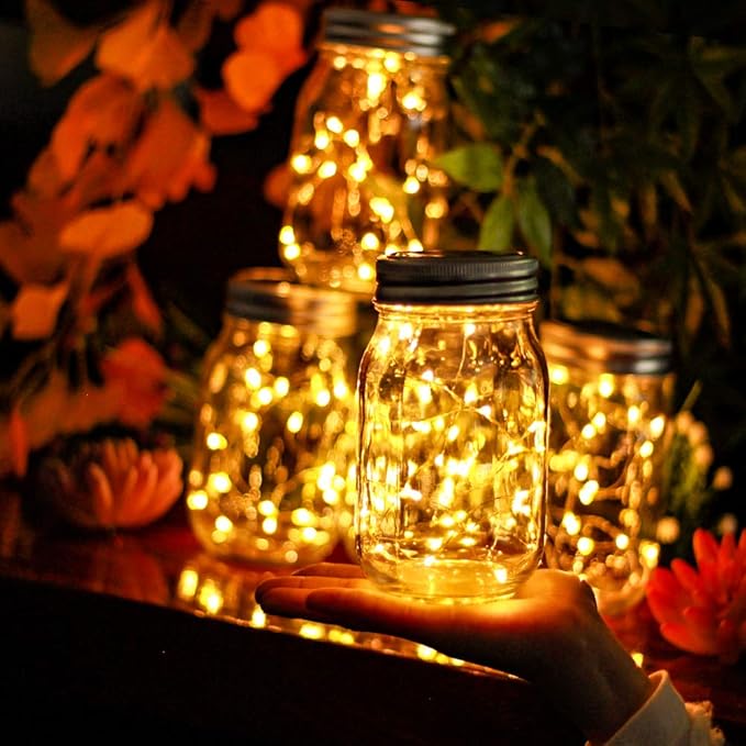 12 Pack Solar Mason Jar Lid Lights - Image 3