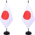 Japan Desk Flag 12" Solid Pole Deluxe Set Japanese Flags Banner Mini Small by Unknown