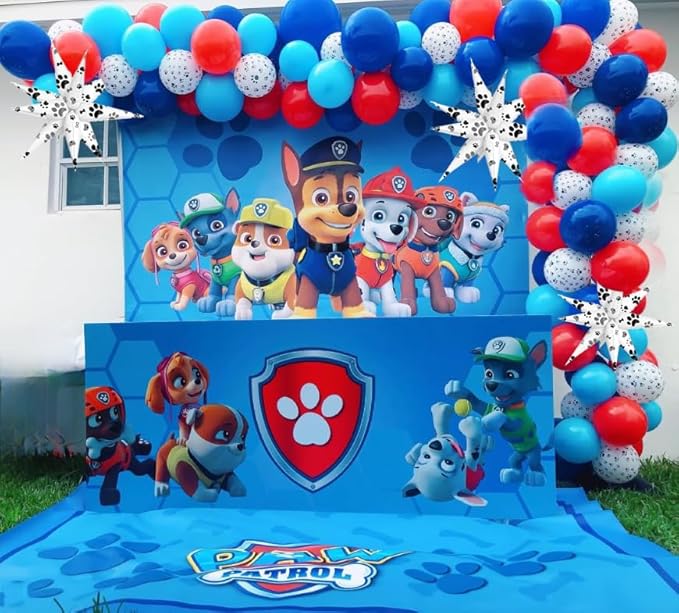 3pcs 26inch 3D paw Explosion Star foil balloon, dog paw theme Foil Cone star - Image 4
