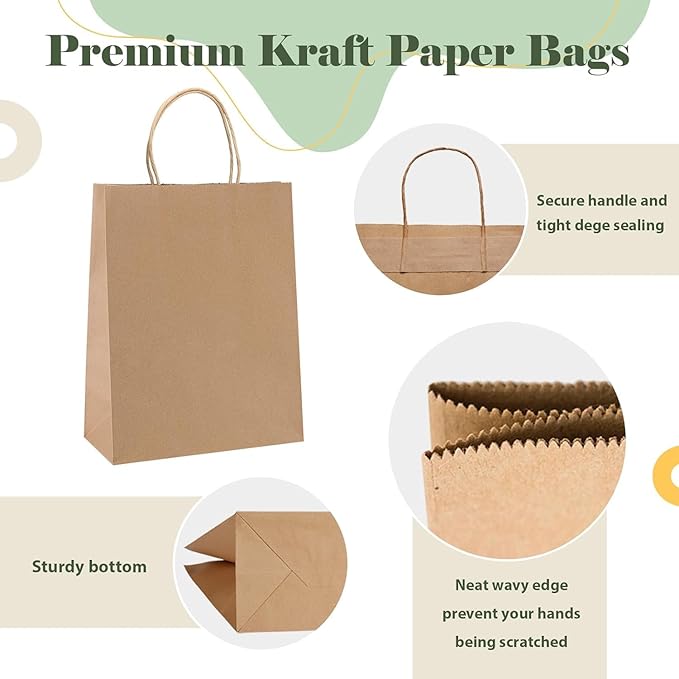 GSSUSA 12000 Pack 8x4.25x10 Inch Paper Bags - Image 3