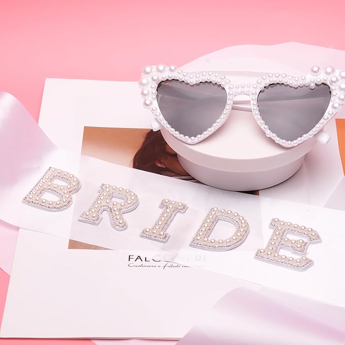 Pearl Bride Sunglasses with Sash - Image 3