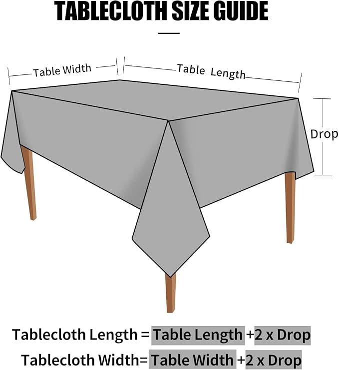 Smiry Rectangle Table Cloth, Waterproof Heavy Duty Vinyl Tablecloths, Wipeable - Image 6