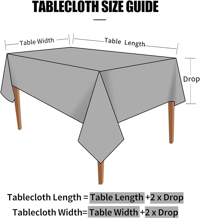 Smiry Rectangle Table Cloth, Waterproof Heavy Duty Vinyl Tablecloths, Wipeable - Image 6