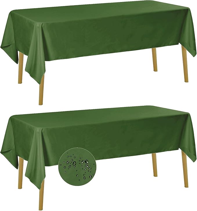 Fokitut 2 Pack Waterproof Rectangle Tablecloth, 60x120 Inch, Stain Resistant by BalsaCircle