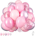 Pink Balloons Set, 12 Inch Metallic Pink Pearl Pink Macaron Pink Light Pink by BIAPIAN