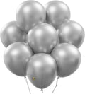 AFTERLOON® Biodegradable Balloons 24 pcs Silver 10 Inch, Metallic Thickened by AFTERLOON%C2%AE