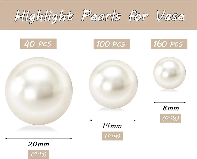 300Pcs Cream Polished No Hole Faux Pearl Beads - Image 2