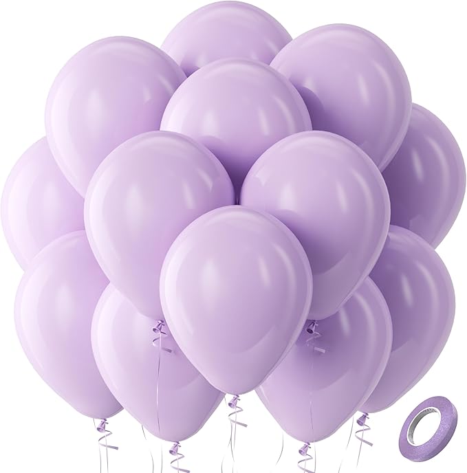 Bezente Pastel Purple Latex Party Balloons by Bezente