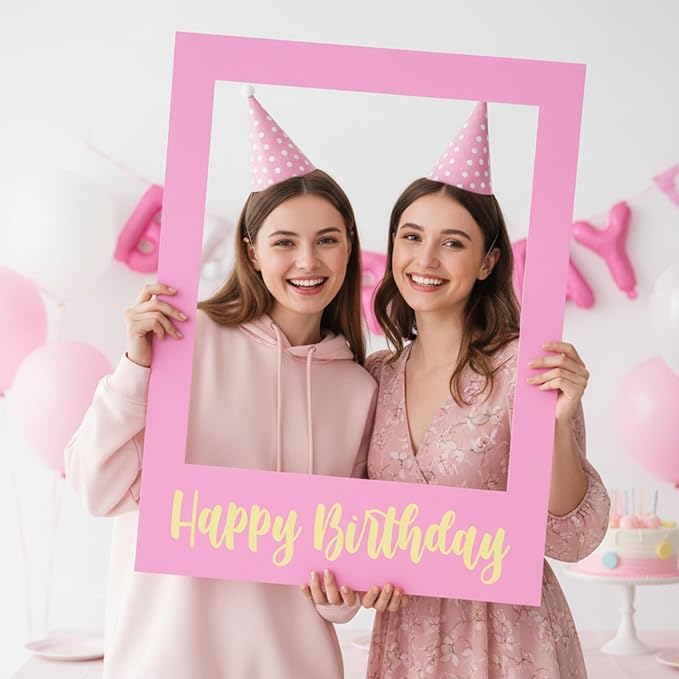 32 x 24 Inch Large Photo Booth Props Picture Frame Happy Birthday Party Frame by Beeveer