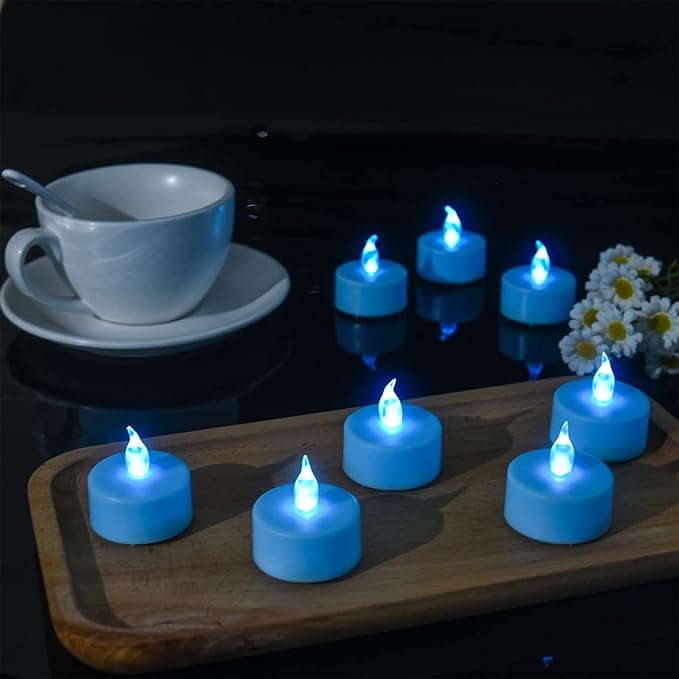 Nancia Tea Lights, Flickering Warm Yellow, 200 Hours Battery-Powered Tea Light - Image 4