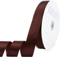 Dark Brown Satin Ribbon 1 inch X Continuous 100 Yards, Single Face Polyester by Kryvusribbon