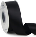 Ribbli Black Double Faced Satin Ribbon, 1-1/2” x Continuous 25 Yards, Use by Ribbli