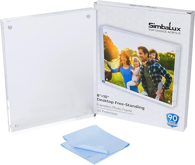SimbaLux Magnetic Acrylic Picture Photo Frame 8x10 inches 24mm Thick - Image 2