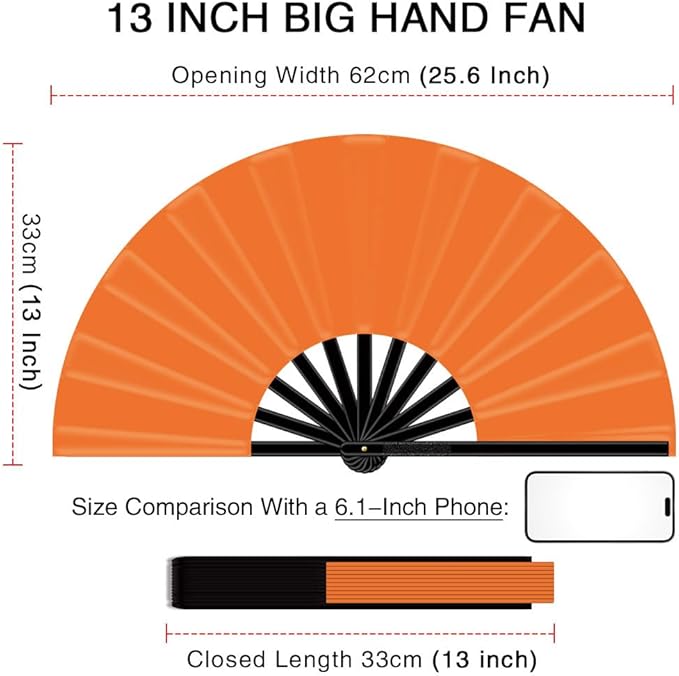 13" Large Folding Rave Fan - Image 5