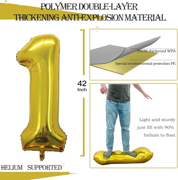 GOER Number 18 Balloons for 18th Birthday Sweet 18 Party Decorations, 42 Inch - Image 3