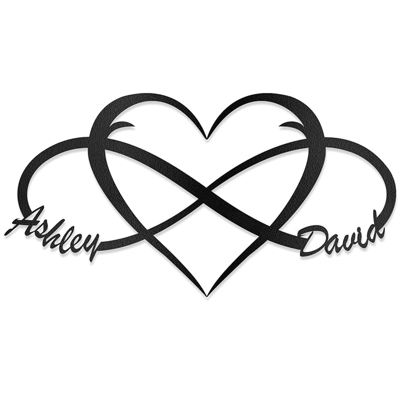 Custom Infinity Sign for Couples Metal Wall Art Personalized Valentines Day - Image 3