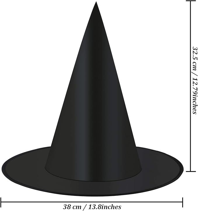 Elcoho 10 Pack Halloween Costume Witch Hat Accessory - Image 3