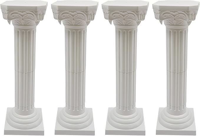 Roman Pillars Decoration Party Flower Pot Columns Set 4Pcs Decor Pedstal Stand - Image 3