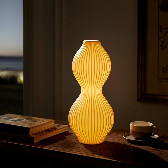 RONDURE 15.8" Modern Ceramic Table Lamp, Modern Bedside Lamps - Image 2