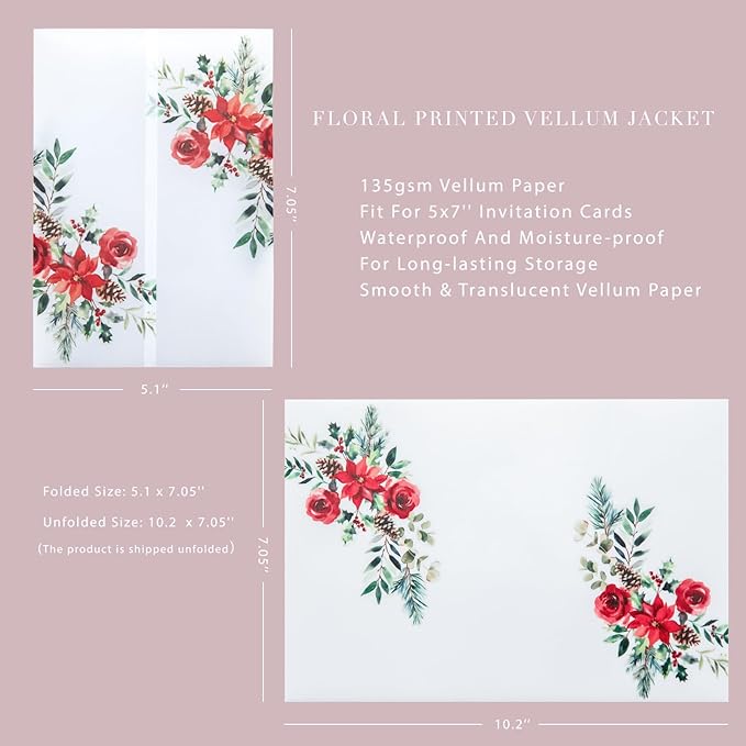 PONATIA 50 PCS 135gsm Vellum Jackets - Image 4