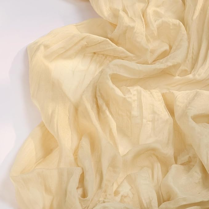 Champagne Gold Cheesecloth Table Runner 4 Pack Fall Table Runners Boho Gauze - Image 4