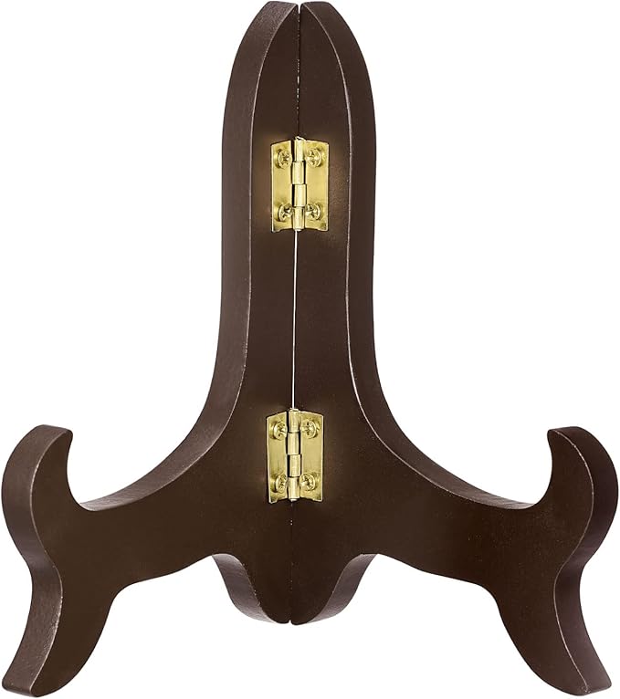 uxcell 5" Easel Plate Holder, Wooden Folding Display Stand Brown by uxcell