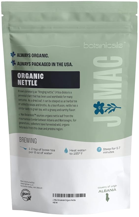 J MAC BOTANICALS Organic Nettle Leaf Herbal Tea Certified USDA Organic - Image 9