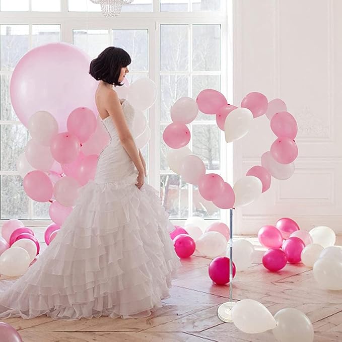 Balloon Column Heart Shape Arch Set - Image 7