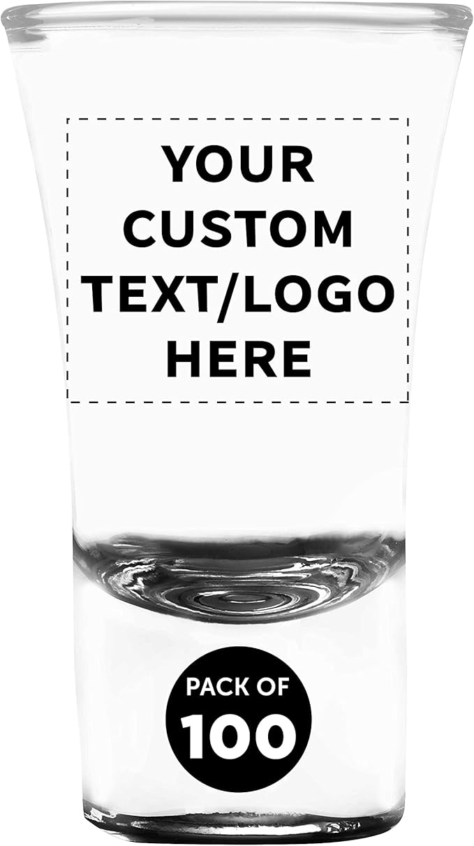 Custom 2 oz. Lord Shooter Etched Shot Glasses, 100 pack, Personalized Text by DISCOUNTPROMOS