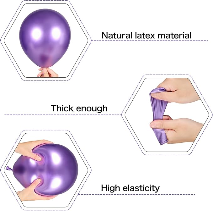 Metallic Purple Balloon Garland Arch Kit - Image 3